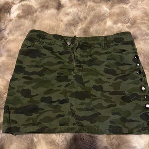 Rebecca Minkoff Olive Camouflage Skirt